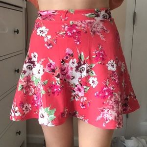 Floral mini skirt